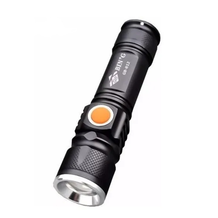 LED фенер със Zoom и USB, ST-616 XL, черен
