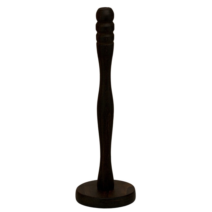 Suport pentru rola hartie, prosoape de bucatarie, lemn maro inchis, 33 x 10 cm, OnemisFlot