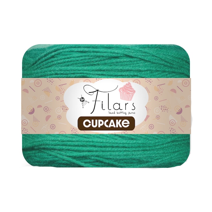 Filars Cupcake textilszál 5865, horgoláshoz és kötéshez, akril, többszínű, 490 m