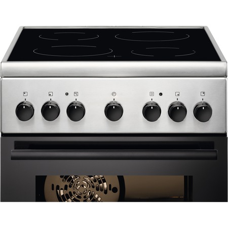 Aragaz Electrolux EKC52550OX, 4 Arzatoare vitroceramice, Cuptor electric, Grill, Clasa A-10%, 50 cm, Inox