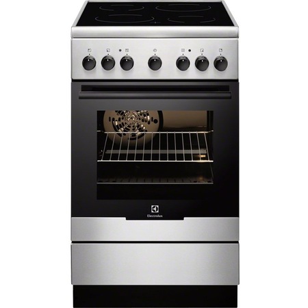 Aragaz Electrolux EKC52550OX, 4 Arzatoare vitroceramice, Cuptor electric, Grill, Clasa A-10%, 50 cm, Inox