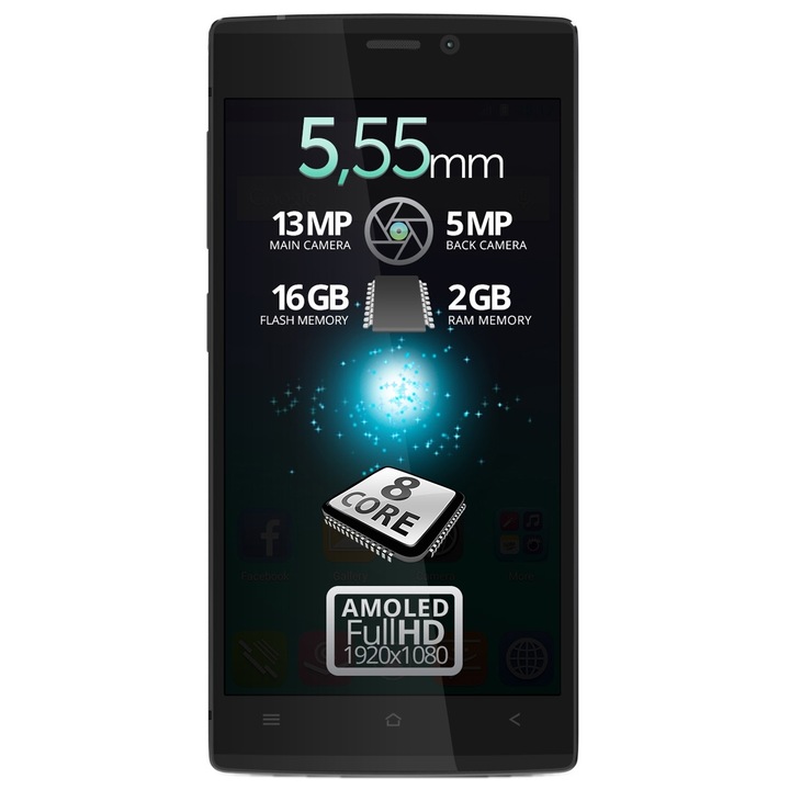 Allview X2 Soul mobiltelefon, Kártyafüggetlen, 16GB, Fekete