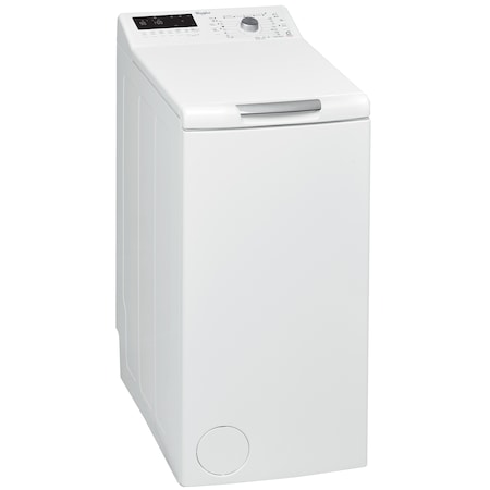 Masina de spalat rufe cu incarcare verticala Whirlpool WTLS 70912 6th Sense Colours, 7 kg, 1200 RPM, Clasa A+++, Display Smart, Soft Opening, Alb