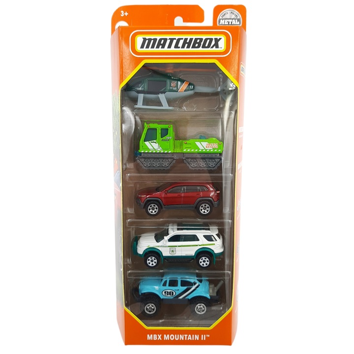 Set 5 Masinute, MBX, 3 ani plus, Metal, Multicolor