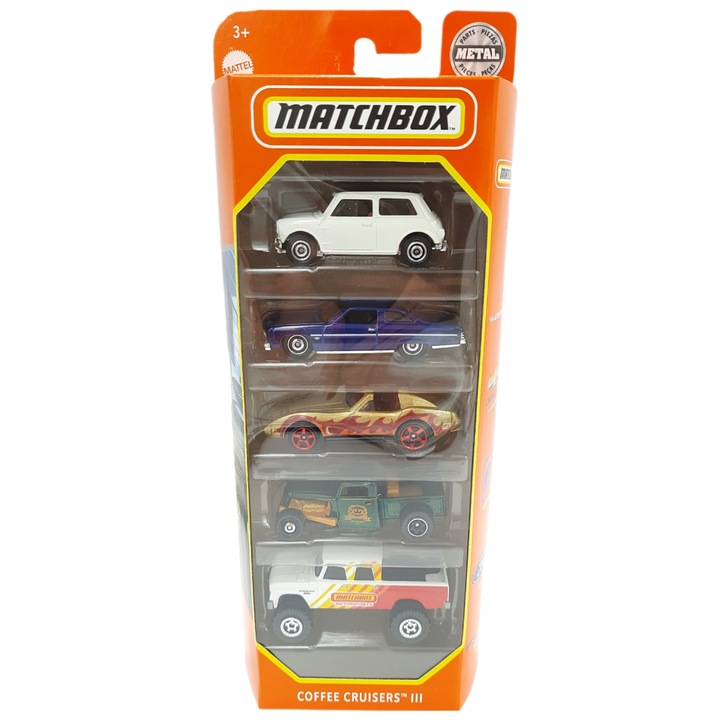 Set 5 Masinute, MBX, 3 ani plus, Metal, Multicolor