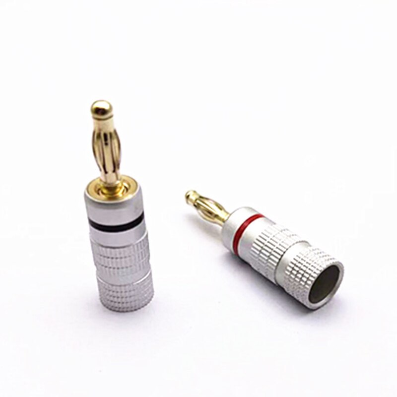 12 Spine Banana BFA Placcate Argento 4mm Per Cavi Altoparlanti - Connettori Tipo Z - Foto 4
