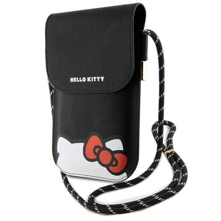 Geanta Crossbody - Hello Kitty Leather Hiding Kitty Cord - Black