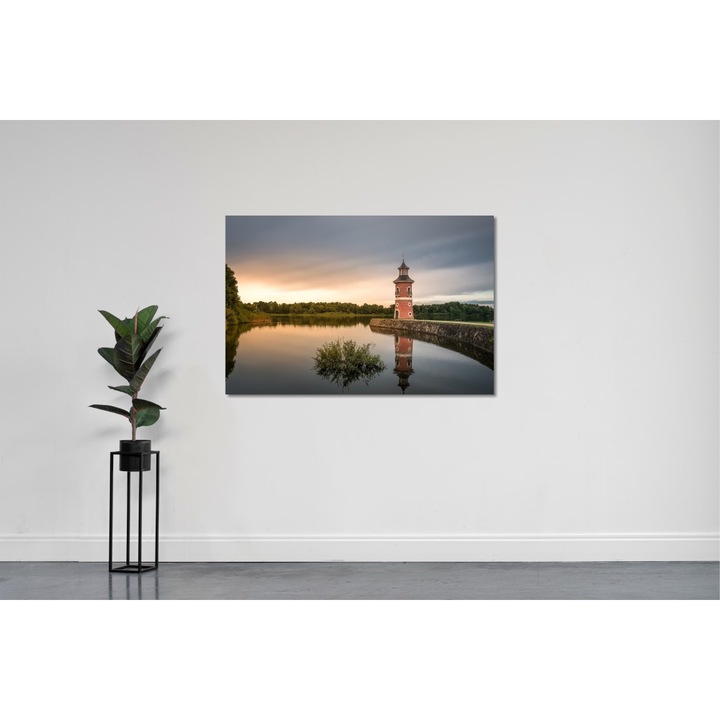 Tablou Canvas, Farul De Pe Lac, 90x50 cm