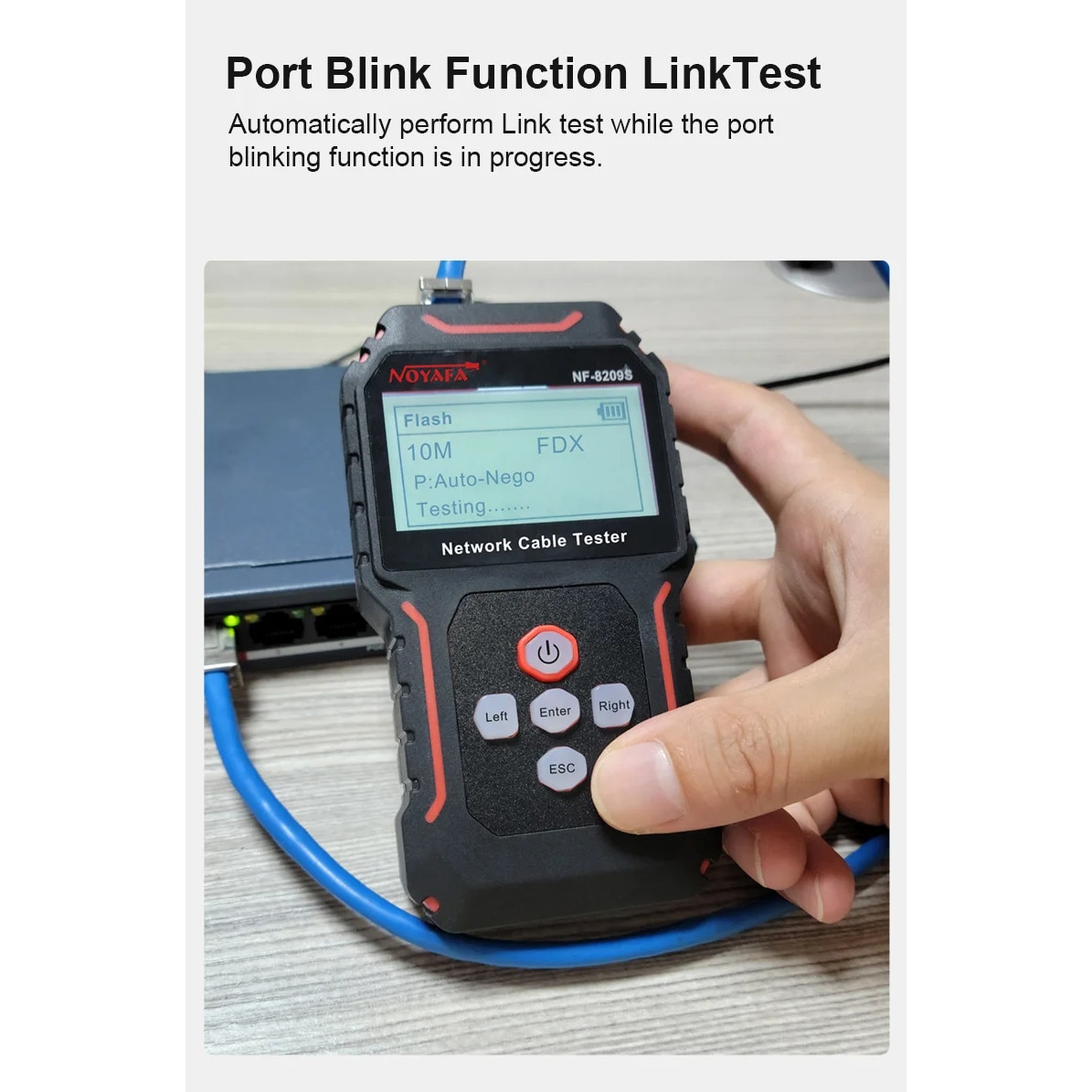 network cable tester,rj45 tester ethernet tester poe tester cat8 cat7 cat6  continuity tester cable tester network tester ethernet cable teste [QC