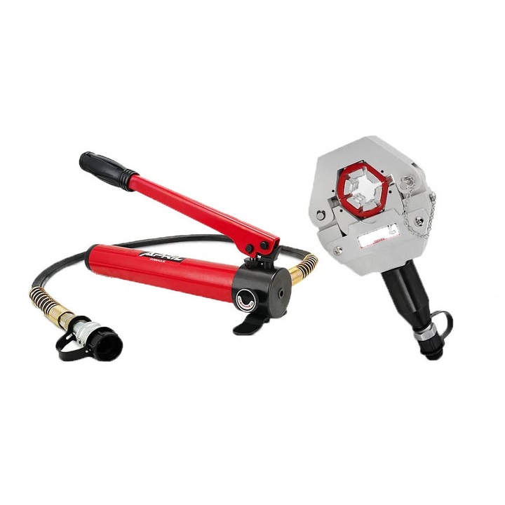 Cleste pentru furtunuri pentru aer conditionat, April, APR-7842, pompa manuala separata, presiune maxima 700 kg/cm2, Negru/Rosu