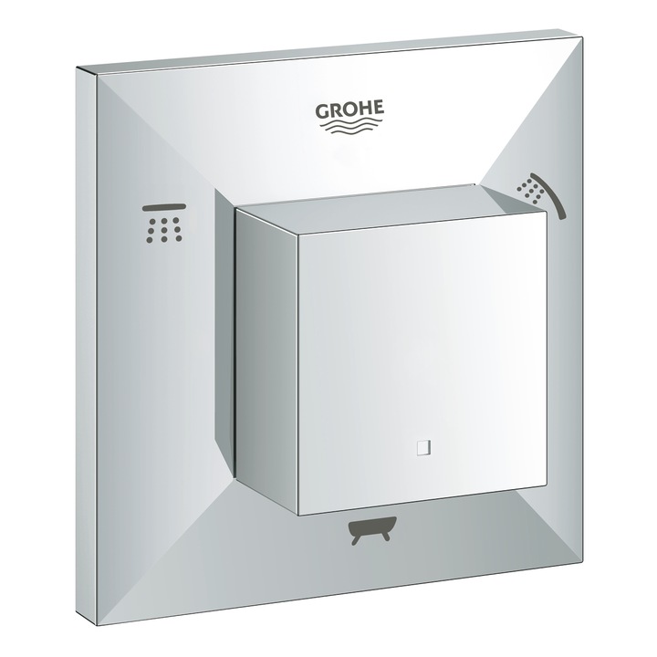Comutator robinet, Grohe, Allure Brilliant, Cinci pozitii, Pentru instalare, Fara corp intern, Crom
