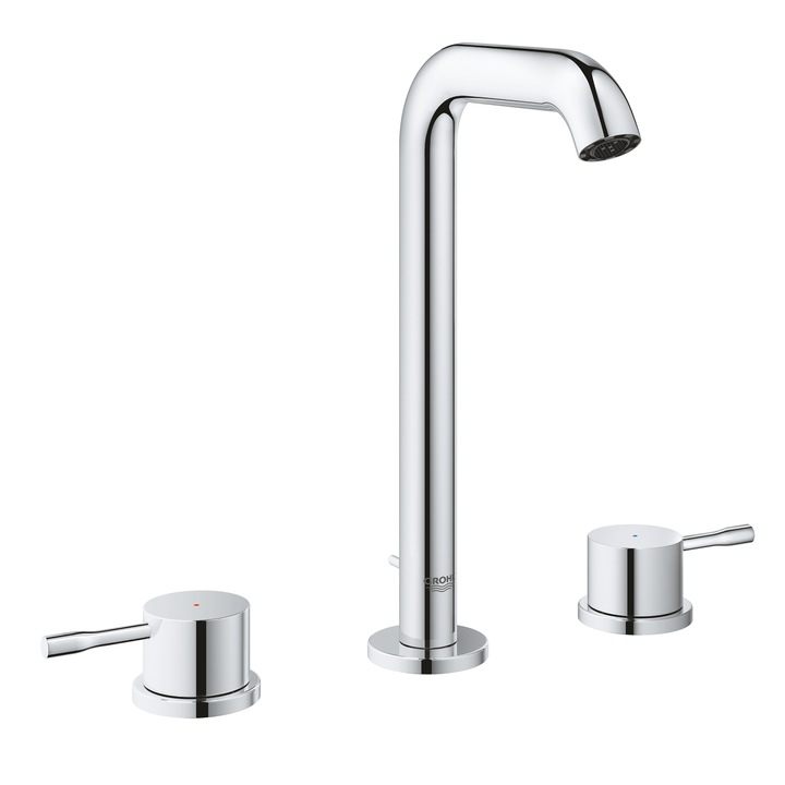 Grohe Essence csaptelep, álló, mosdókagylóhoz, háromlyukú, L-méretű, krómozott