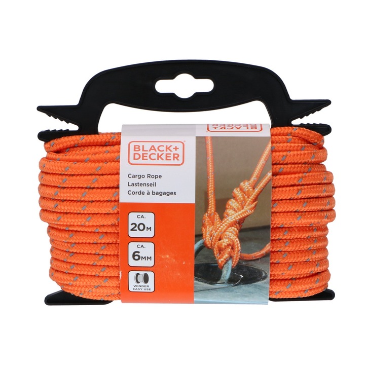 Polipropilén zsineg, rakomány, 6 mm x 20 m Black & Decker
