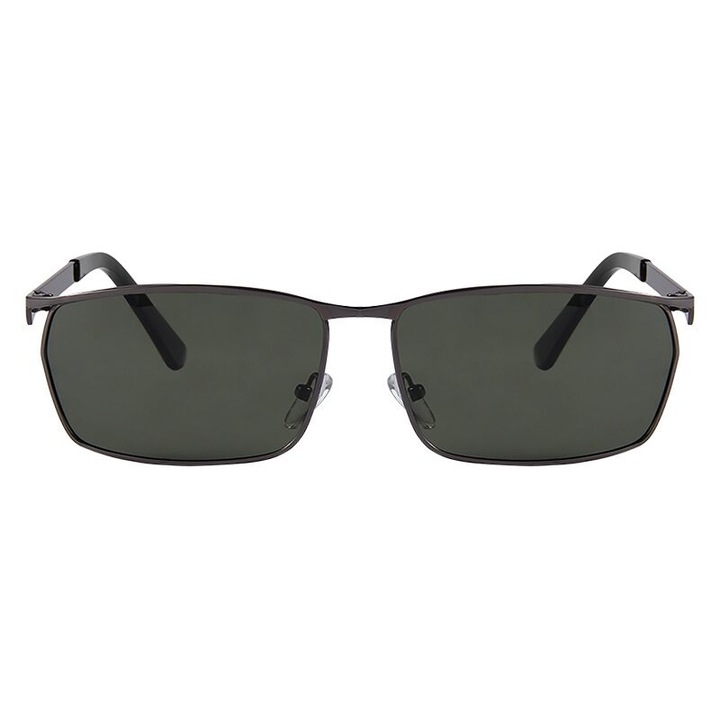 Polarizált napszemüveg, UV szűrő, lencseméret 63/36 mm, fekete, Fém keret