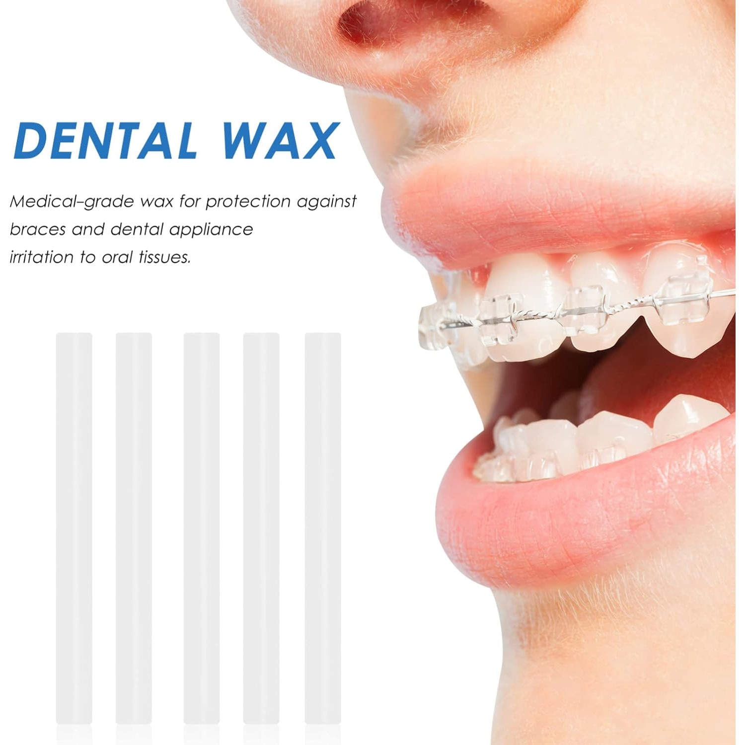 Cera Frutta 10 Pack 10 Confezioni Cera Ortodontica Profumata Alla Frutta - Per Apparecchi E Irritazioni Gengivali Blanx Dentifricio