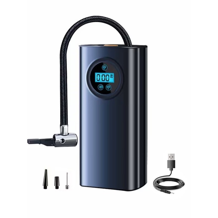 Pompa de umflare pentru anvelope, Latauar, Negru