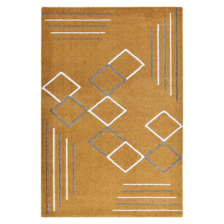 Covor cosy 120x180cm gold din poliester material 3D soft touch