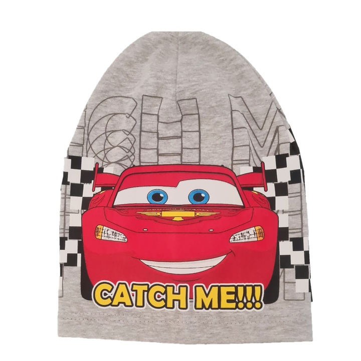 Caciula baieti gri Fulger McQueen 5-8 ani