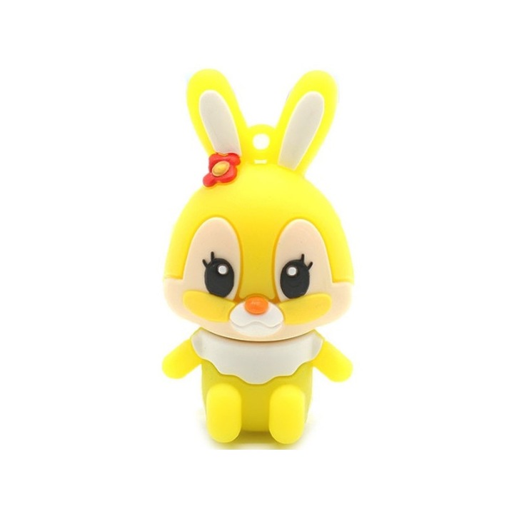 USB Memória, Maido, Nyúl, 128 GB, USB 2.0, Sárga