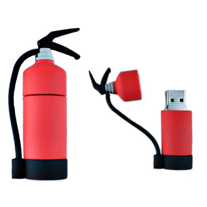 USB Memória, Maido, Tűzoltó készülék, 16 GB, USB 2.0, Piros