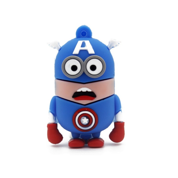 USB памет, Maido, Капитан Америка, 32 GB, USB 2.0, Синьо