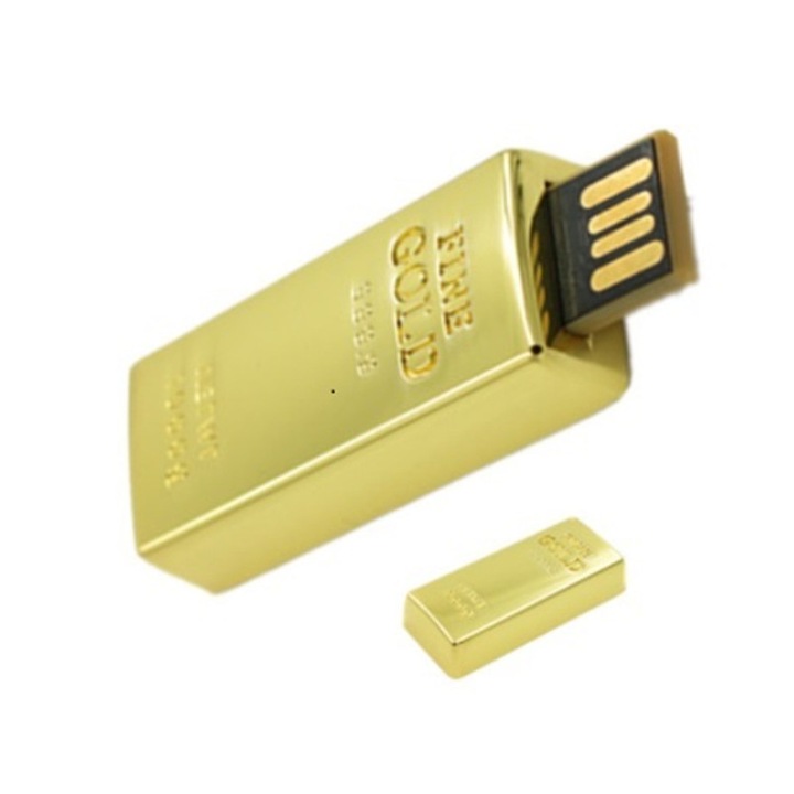 Memorie USB, Maido, Lingou de aur, 16 GB, USB 2.0, Auriu