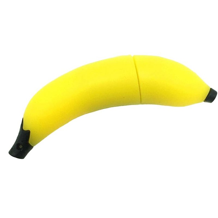 Stick de memorie, MAIDO, 8GB, 3.0 USB, Model banana, Galben/Negru