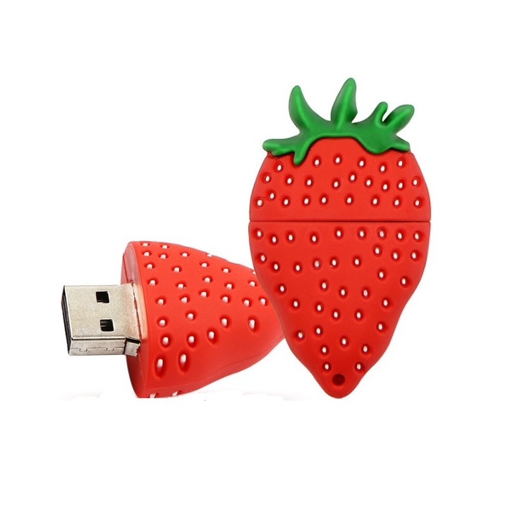 Memorie USB, Maido, Capsuna, 64 GB, USB 2.0, Rosu