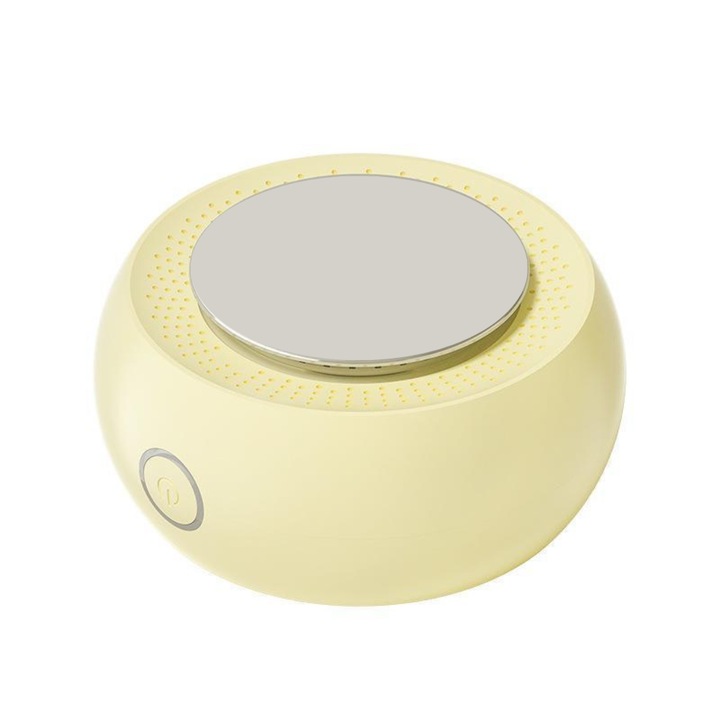 Légtisztító hűtőhöz, szekrényekhez, kis zárt terekhez, autóhoz, ózont generál, szagokat eltávolít, USB töltés, hordozható, sárga