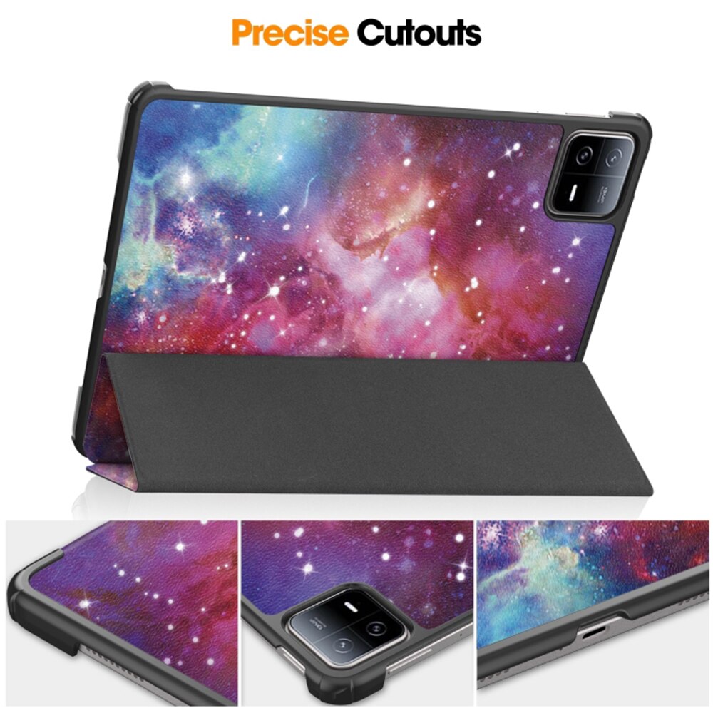 Husa pentru Xiaomi Pad 6, Pad 6 Pro trifold Slim UltraLight, functie sleep/wake-up, Aiyando, galaxy