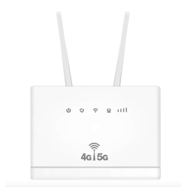 Смарт рутер Ambrasmart 4G LTE, подобрена свързаност по подразбиране, частен WiFi и енергийна ефективност, съвместим с Windows, Mac, Linux, бял