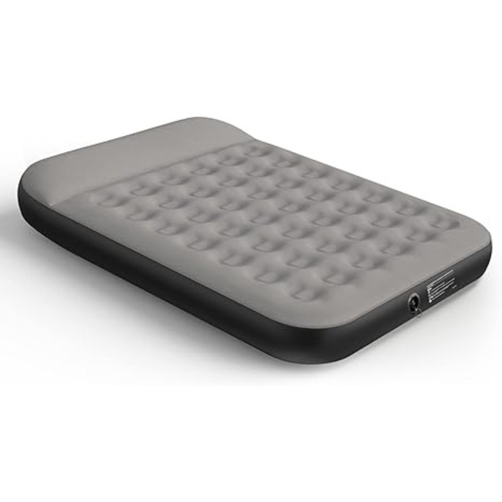 Saltea gonflabila JHUNSWEN pentru camping, 191 x 100 x 254 cm, fara pompa, neagra