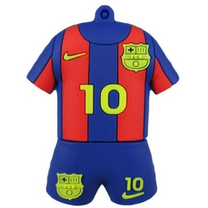 Stick de memorie Pendrive, MAIDO, 8GB, 3.0 USB, Model costum fotbal Barcelona, Multicolor