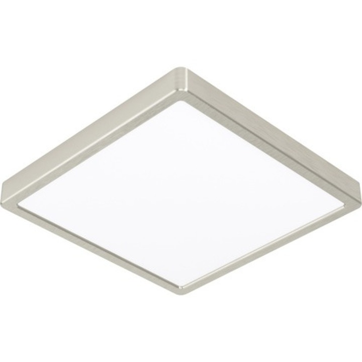 Panou Cu Led Integrat Fueva5 20w 2300 Lumeni 28, 5x28, 5 Cm, Montaj Aplicat, Lumina Calda, Alb/nichel Mat