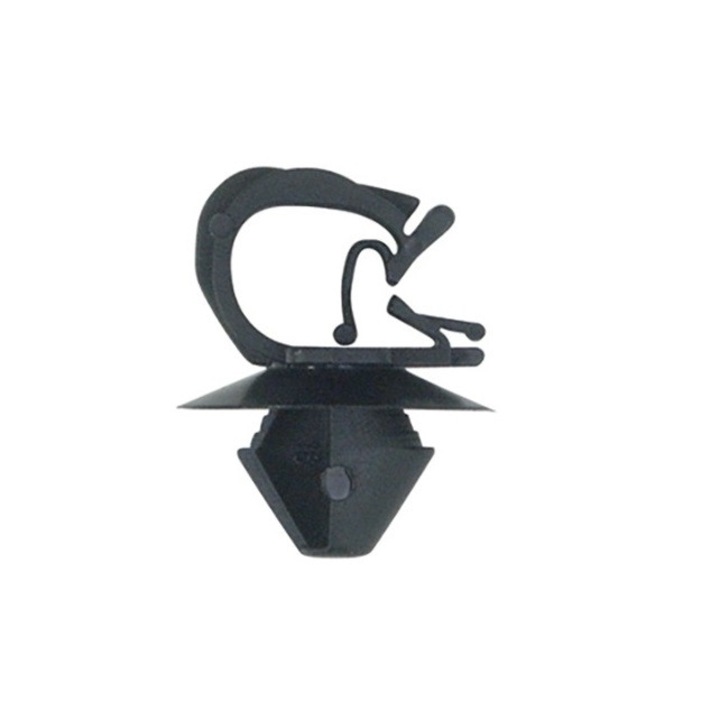 Set 10 clipsuri auto Restagraf, 6.7 x 14.3 mm, plastic, negru