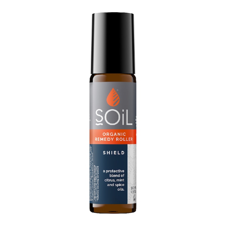 Amestec de Uleiuri Esentiale Pure Organice SOiL Roll-on Shield, Imunitate, 100% certificat organic ECOCERT, 10ml