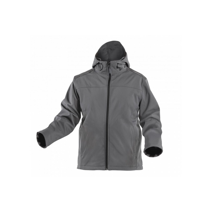 Jacheta cu gluga INN, softshell, gri, XL