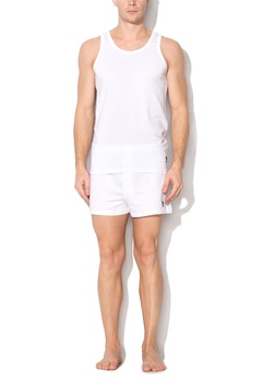 U.S. Polo Assn., Set de top si boxeri albi U.S. Polo Assn., Set de top si boxeri albi