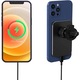 Vezeték nélküli mágneses autós töltő, 15W, iPhone-hoz, Fekete