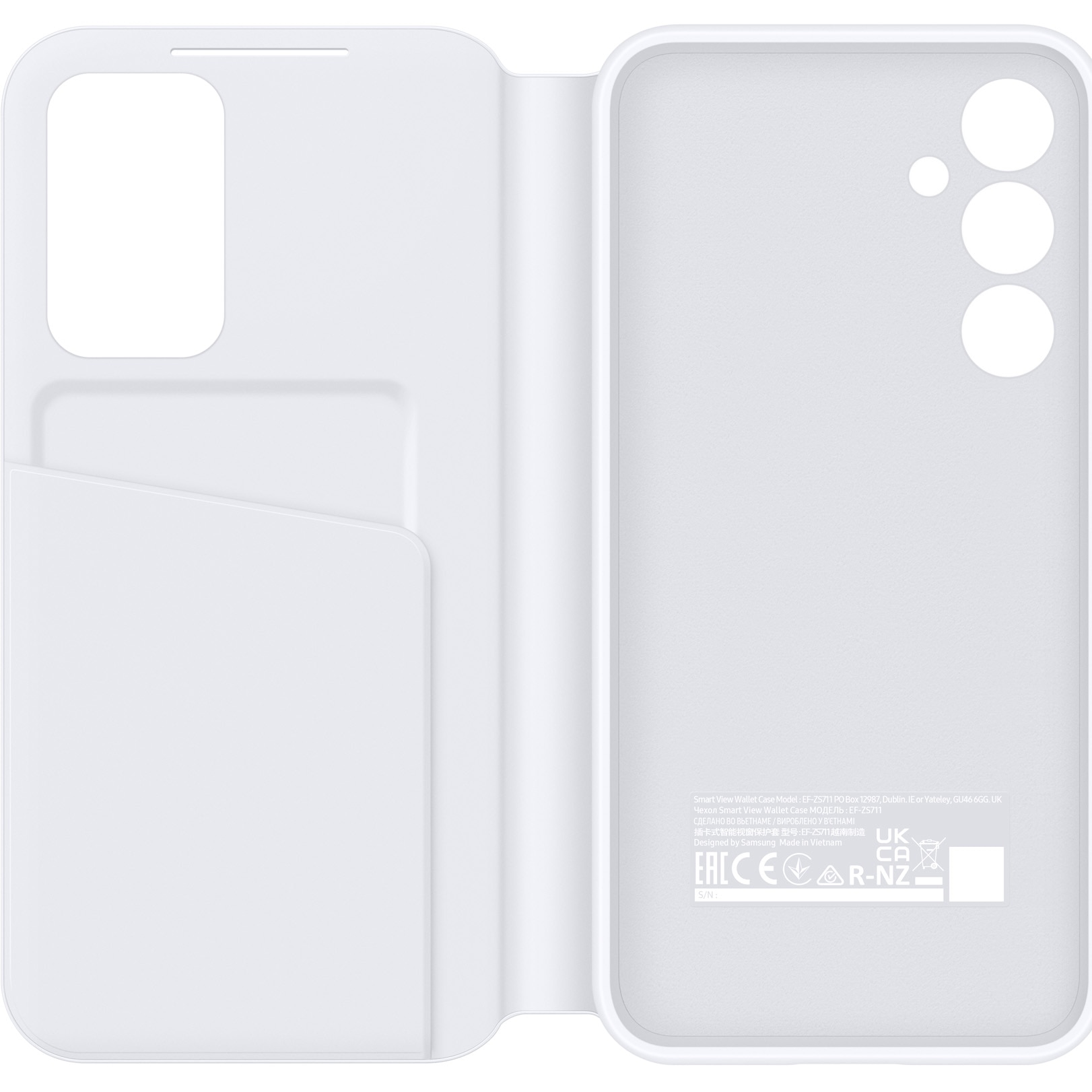 Husa de protectie Samsung Smart View Wallet Case pentru Galaxy S23 FE, White