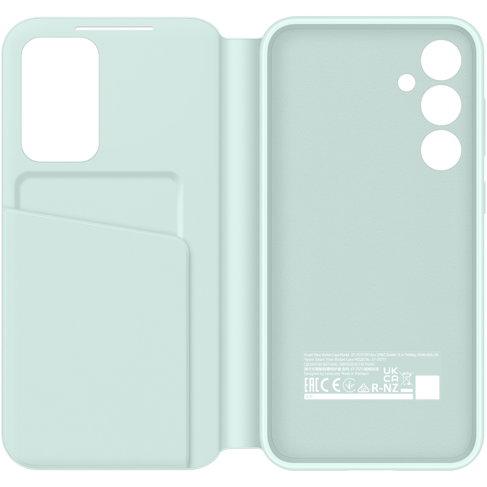 Husa de protectie Samsung Smart View Wallet Case pentru Galaxy S23 FE, Mint