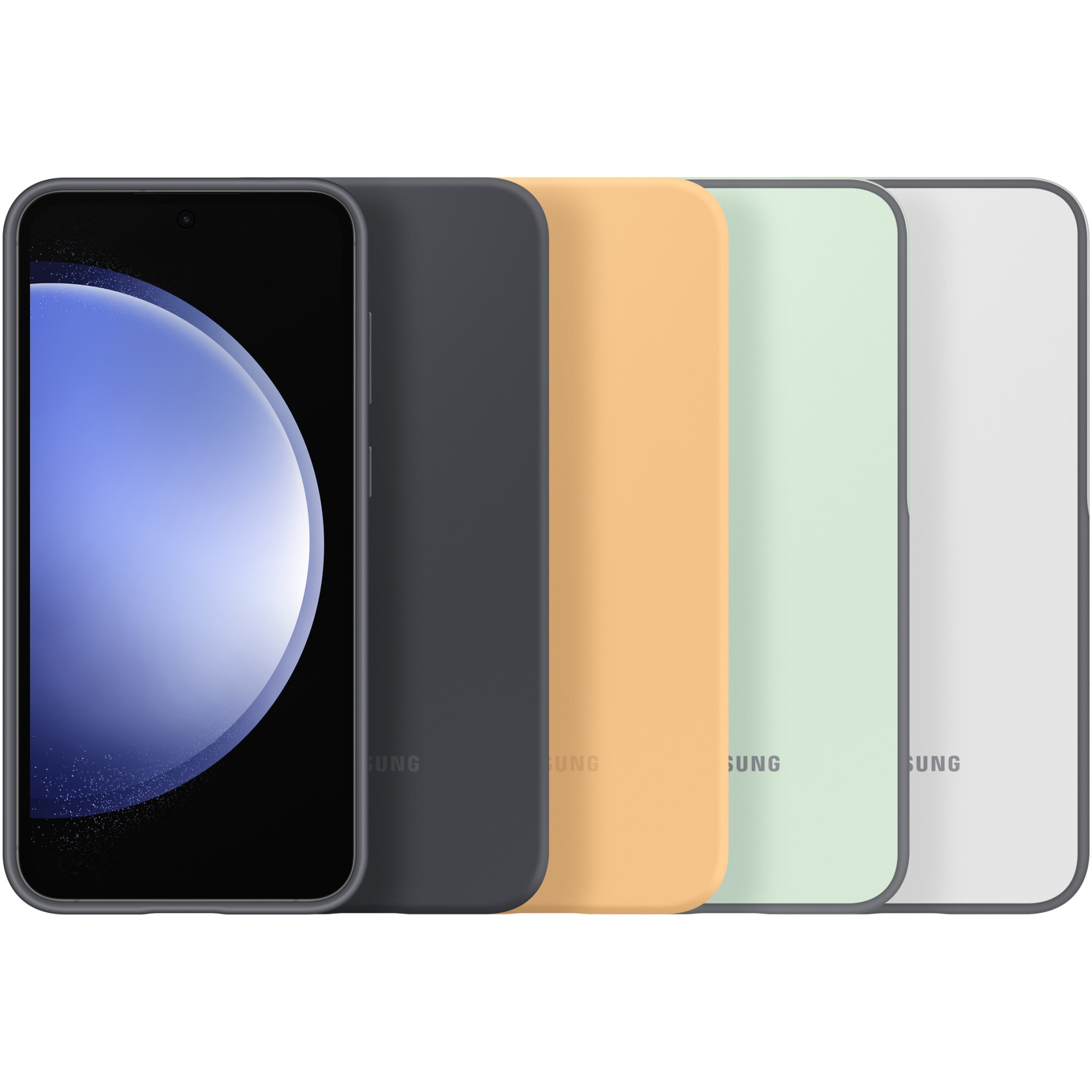 Husa de protectie Samsung Silicone Case pentru Galaxy S23 FE, White