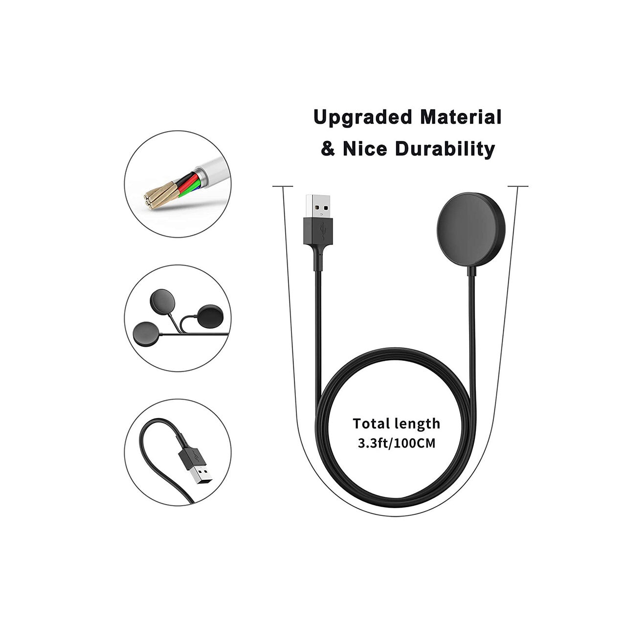 Incarcator pentru Samsung Watch, USB, 2.5W, Carcasa metalica, Techsuit