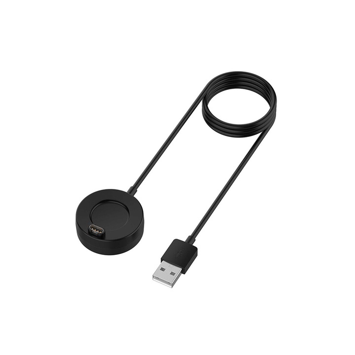 Cablu Incarcare Techsuit TGC4 pentru Garmin Fenix 5 Plus / 7X / 6X / 6 / 5, USB-A, Neagra