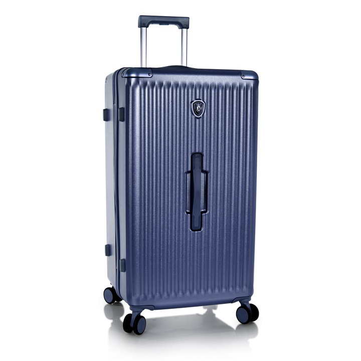 Troler Mare Extensibil, Heys Luxe Trunk, Policarbonat, 76 cm, Bleumarin