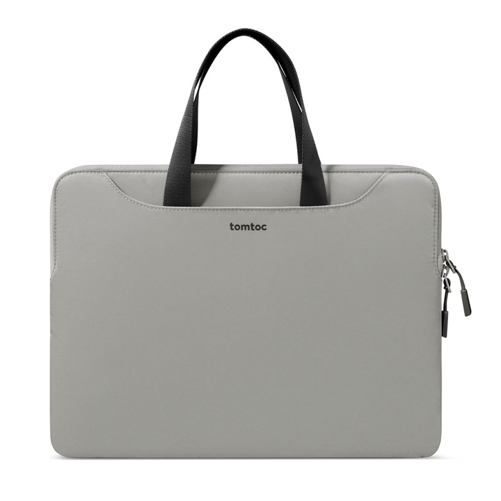 Geanta laptop, 16 inch, TomToc, Negru/Gri