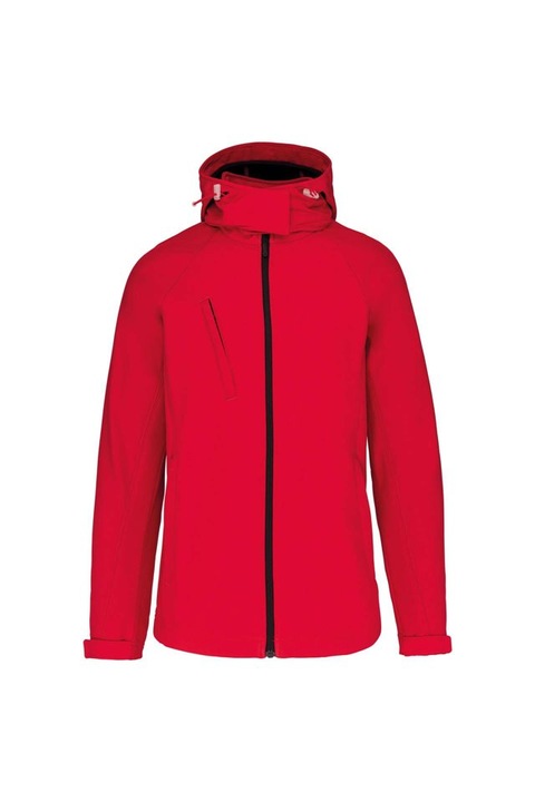 Jacheta pentru femei, cu gluga detasabila din softshell - KA414, Rosu