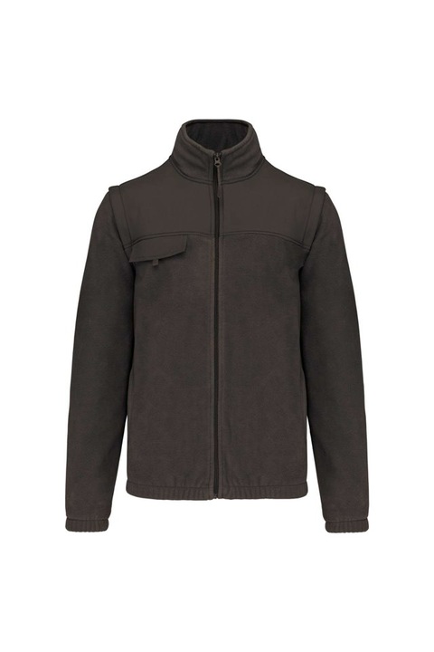 Яке, унисекс, полар със свалящи се ръкави, WK9105, Tъмносив