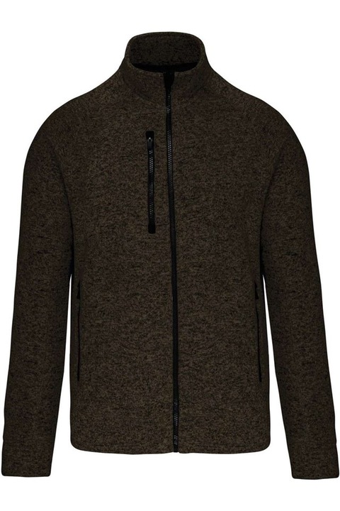 Férfi mikropolár kabát KA9106, Khaki melange, XL