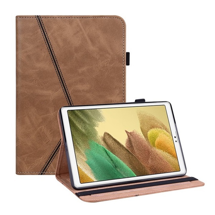 Tok Álló, Bőr Hatású (Aktív Flip, Oldalra Nyíló, Asztali Tartó Funkció, Bankkártya Tartó, Koptatott Bőrhatás) Barna Samsung Galaxy Tab A7 Lite Wifi (Sm-T220), Samsung Galaxy Tab A7 Lite